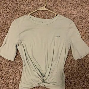 Pink/Victoria’s Secret cropped tied green shirt